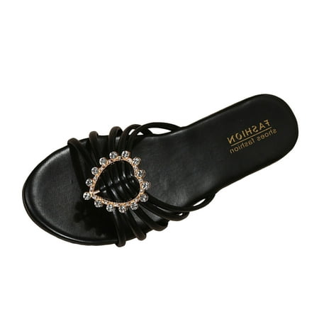 ZHAGHMIN Dressy Womens Sandal Ladies Summer Bohemian Style Solid Color Leather Heart Diamond Open Toe Flat Fashion Slippers Women Animal Slippers Supportive Slippers For Women With Flat Feet Puppy S
ZHAGHMIN Dressy Womens Sandal Ladies Summer Bohemian Style Solid Color Leather Heart Diamond Open Toe Flat Fashion Slippers Women Animal Slippers Supportive Slippers For Women With Flat Feet Puppy S