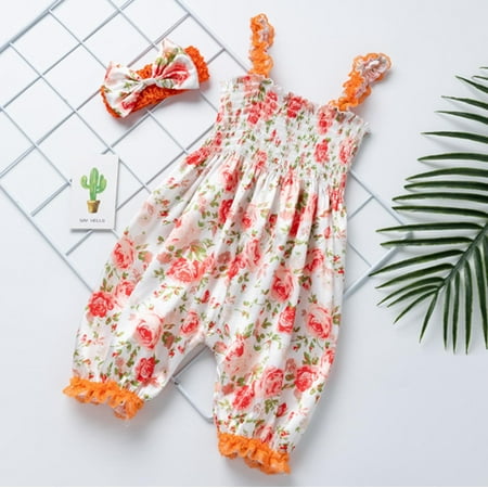 BTJX Girls Floral Romper Ruffle One Sets Baby Piece Jumpsuit+Headband Girls Romper&Jumpsuit
BTJX Girls Floral Romper Ruffle One Sets Baby Piece Jumpsuit+Headband Girls Romper&Jumpsuit