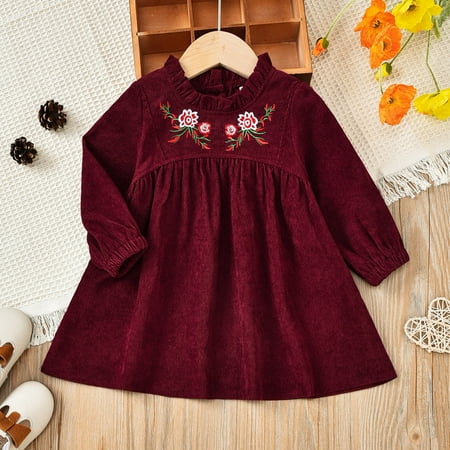 Hunpta Toddler Kids Girls Infant Fashionable Lace Collar Flower Embroidery Long Sleeves Corduroy Princess Dress
Hunpta Toddler Kids Girls Infant Fashionable Lace Collar Flower Embroidery Long Sleeves Corduroy Princess Dress