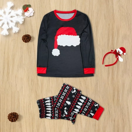 ERTUTUYI Matching Family Pajamas Sets Christmas Hat Print Top And Pants Sleepwear For Mom Black XXL
ERTUTUYI Matching Family Pajamas Sets Christmas Hat Print Top And Pants Sleepwear For Mom Black XXL