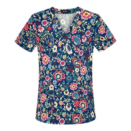 Scrub Tops Women Print Plus Size Short Sleeve V-Neck Cartoon American Flag Printed Top Nursed Working Nursing Uniforms With Pockets
Scrub Tops Women Print Plus Size Short Sleeve V-Neck Cartoon American Flag Printed Top Nursed Working Nursing Uniforms With Pockets