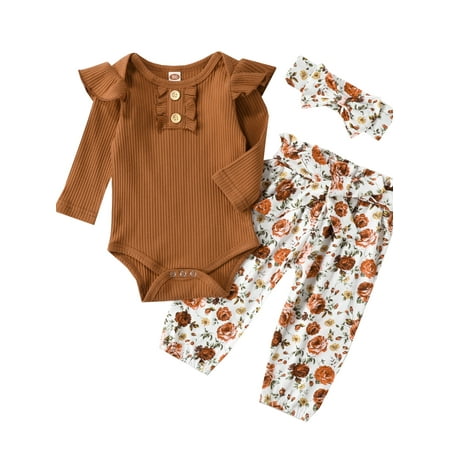 Dooleck Baby Girls Pit Strip Outfit Ruffle Long Sleeve With Buttons Newborn Floral Print Pants Headbands Outfits
Dooleck Baby Girls Pit Strip Outfit Ruffle Long Sleeve With Buttons Newborn Floral Print Pants Headbands Outfits
