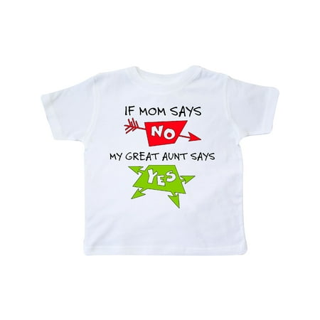 Inktastic If Mom Says No My Great Aunt Says Yes Gift Toddler Boy or Toddler Girl T-Shirt
Inktastic If Mom Says No My Great Aunt Says Yes Gift Toddler Boy or Toddler Girl T-Shirt