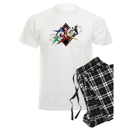 CafePress - Mighty Morphin Power Rangers Go Go - Men s Light Pajamas