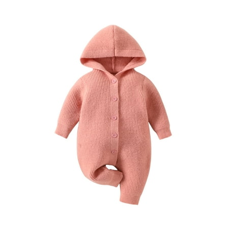 Infant Baby Girl Hooded Romper Top Cute Long Sleeve Button Down Plaid Sweater Jumpsuit Warm Knitted Clothing
Infant Baby Girl Hooded Romper Top Cute Long Sleeve Button Down Plaid Sweater Jumpsuit Warm Knitted Clothing