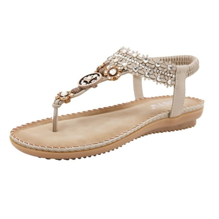 Noarlalf sandals for women dressy summer Womens Wedges Shoes Elastic Band Casual Bohemian Sandals Boho Beach Sandals Rhinestone Flower Decoration Flip Flops womens sandals
Noarlalf sandals for women dressy summer Womens Wedges Shoes Elastic Band Casual Bohemian Sandals Boho Beach Sandals Rhinestone Flower Decoration Flip Flops womens sandals