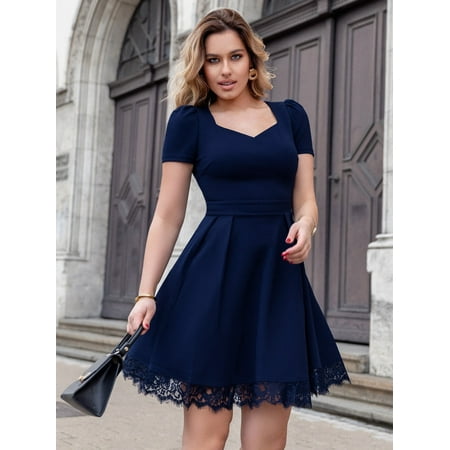 2022 Summer Elegant Navy Blue Women s MIUSOL Solid Contrast Lace Sweetheart Neck Dress L2201208D XL(12)
2022 Summer Elegant Navy Blue Women s MIUSOL Solid Contrast Lace Sweetheart Neck Dress L2201208D XL(12)
