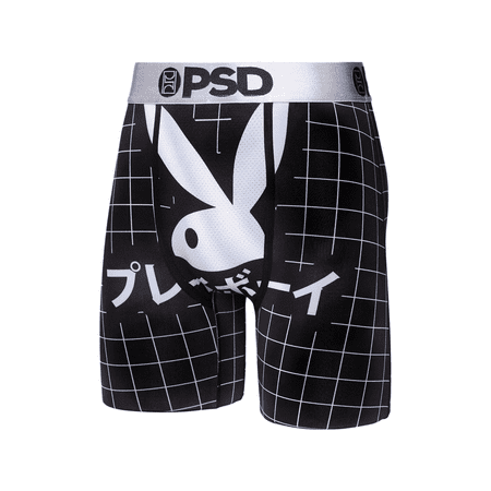 Men s PSD Black RHD Kanji Grid Boxer Briefs - XL
