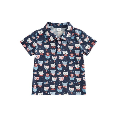 Arvbitana 1T 2T 3T 4T 5T 6T 4th of July Toddler Boy Clothes Print Lapel Button Up Short Sleeve T-Shirt Top Summer Independence Day Clothes
Arvbitana 1T 2T 3T 4T 5T 6T 4th of July Toddler Boy Clothes Print Lapel Button Up Short Sleeve T-Shirt Top Summer Independence Day Clothes