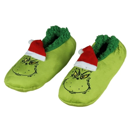 

Dr. Seuss The Grinch Who Stole Christmas Grinch Slipper Socks No-Slip Sole (MD)