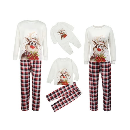Viworld Family Matching Christmas Pajamas Set Women Baby Kids Deer Printed Tops+Plaid Pants 2PCS Sleepwear Nightwear
Viworld Family Matching Christmas Pajamas Set Women Baby Kids Deer Printed Tops+Plaid Pants 2PCS Sleepwear Nightwear