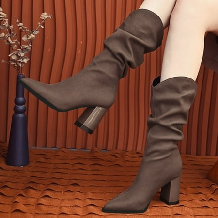 TALKVE Womens Shoes Fashion Casual Solid Color Slip On Elastic Boots Thick Heel High Heel Boots
TALKVE Womens Shoes Fashion Casual Solid Color Slip On Elastic Boots Thick Heel High Heel Boots