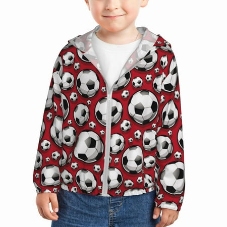 Sun Hoodie for Kids football soccer ball red Long Sleeve Swim Fishing Shirts Sun Protection Zip Up Jacket Clothing Athletic Hoodie
Sun Hoodie for Kids football soccer ball red Long Sleeve Swim Fishing Shirts Sun Protection Zip Up Jacket Clothing Athletic Hoodie