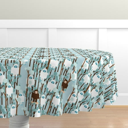 Cotton Sateen Tablecloth 70 Round - Bigfoot Yeti Woodland Whimsical Forest Ice Blue Brown Nature Baby Print Custom Table Linens by Spoonflower
Cotton Sateen Tablecloth 70 Round - Bigfoot Yeti Woodland Whimsical Forest Ice Blue Brown Nature Baby Print Custom Table Linens by Spoonflower