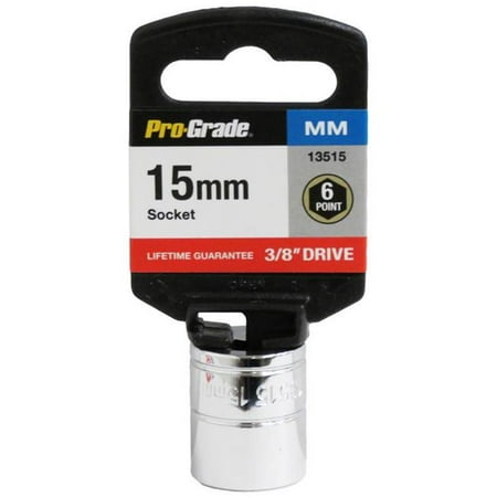 Pro-Grade 13515 0.37 in. Drive x 15 mm 6 Point Socket