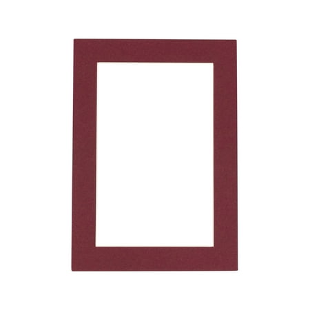 

Maroon Acid Free 8.5x11 Picture Frame Mats with White Core Bevel Cut for 5x7 Pictures - Fits 8.5x11
