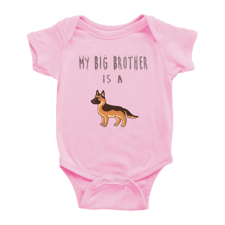 My Big Brother Is A German Shepherd Dog Funny Baby Short Sleeve Bodysuit Newborn-24 Months
My Big Brother Is A German Shepherd Dog Funny Baby Short Sleeve Bodysuit Newborn-24 Months