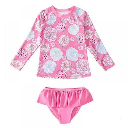 Gyratedream Toddler and Little Girls Rash Gard Two-Piece Swimsuit with UPF 50+Sun Protection
Gyratedream Toddler and Little Girls Rash Gard Two-Piece Swimsuit with UPF 50+Sun Protection