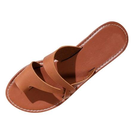 CLZOUD Slip On Sandals Women Brown Women Sandals Fashionable Simple and Solid Color New Pattern Summer Style Set Toe Flat Bottoms Comfort and Non Slip Large Casual Beach Sandals 42
CLZOUD Slip On Sandals Women Brown Women Sandals Fashionable Simple and Solid Color New Pattern Summer Style Set Toe Flat Bottoms Comfort and Non Slip Large Casual Beach Sandals 42