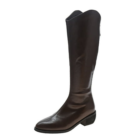 Women‘s Knee High Boots Chunky Heel Solid Color Waterproof Zipper Pointed Toe Booties Women‘s Footwear
Women‘s Knee High Boots Chunky Heel Solid Color Waterproof Zipper Pointed Toe Booties Women‘s Footwear