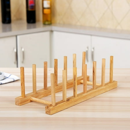 Wooden Plate Rack Water Cup Mug Hanger Drain Rack Storage Rack Storage Cup Rack