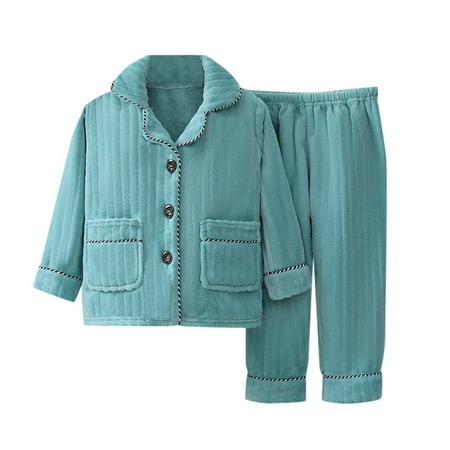 Rgdypko Child Fleece Pajama Sets Button Down Long Sleeve Shirt And Long Pants Boys Girls Solid Loungewear
Rgdypko Child Fleece Pajama Sets Button Down Long Sleeve Shirt And Long Pants Boys Girls Solid Loungewear