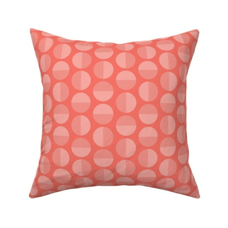 Limited Palette Living Coral Throw Pillow Cover w Optional Insert by Roostery