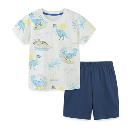 Phenas Toddler Boys Dinosaur Cotton Summer Short Sleeve T-Shirt and Short Set Outfits
Phenas Toddler Boys Dinosaur Cotton Summer Short Sleeve T-Shirt and Short Set Outfits