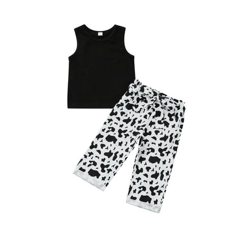 Sunisery 2Pcs Kids Baby Girls Summer Clothes Solid Sleeveless Tank Tops Cow Print Straight Leg Pants with Belt Black 2-3 Years
Sunisery 2Pcs Kids Baby Girls Summer Clothes Solid Sleeveless Tank Tops Cow Print Straight Leg Pants with Belt Black 2-3 Years