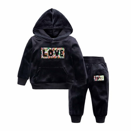 Kiplyki Baby Deals Set Winter Girls Golden Velvet Movable Sequins Hooded Pullover Long Sleeve Top Casual Pants Suit
Kiplyki Baby Deals Set Winter Girls Golden Velvet Movable Sequins Hooded Pullover Long Sleeve Top Casual Pants Suit