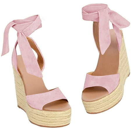 Saodimallsu Women Platform Espadrille Wedges Open Toe High Heel Sandals with Ankle Strap Buckle Up Shoes
Saodimallsu Women Platform Espadrille Wedges Open Toe High Heel Sandals with Ankle Strap Buckle Up Shoes