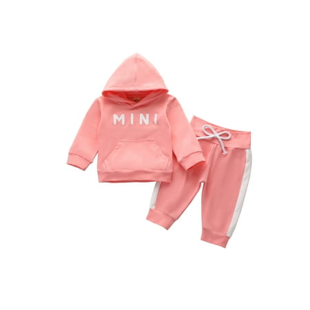 PeyakidsaaInfant Girls Mini Letter Printed Hooded Top Sports Trousers 2 Pcs Outfit 0-6 Months
PeyakidsaaInfant Girls Mini Letter Printed Hooded Top Sports Trousers 2 Pcs Outfit 0-6 Months