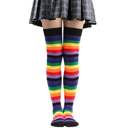 〖Yilirongyumm〗 Socks Women s Stocks High- Lengthened Knee-Length Beautiful Leg Colorful Striped Socks
〖Yilirongyumm〗 Socks Women s Stocks High- Lengthened Knee-Length Beautiful Leg Colorful Striped Socks