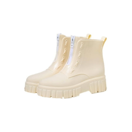 SIMANLAN Ladies Waterproof Boot Zip Up Rain Boots Mid Calf Work Shoes Women s Fashion Rainboot Womens Platform Garden Shoe Beige 5.5
SIMANLAN Ladies Waterproof Boot Zip Up Rain Boots Mid Calf Work Shoes Women s Fashion Rainboot Womens Platform Garden Shoe Beige 5.5