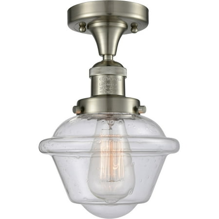 Brushed Satin Nickel Tone Semi Flush 8 Wide Seedy Glass Steel/Cast Brass Medium Base LED 1 Light Fixture
Brushed Satin Nickel Tone Semi Flush 8 Wide Seedy Glass Steel/Cast Brass Medium Base LED 1 Light Fixture