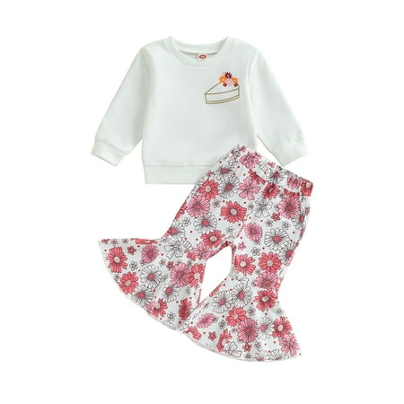 Toddler Baby Girls Halloween Outfits Cake Print Long Sleeve Sweatshirt Elastic Floral Flare Pants Set Fall Clothes
Toddler Baby Girls Halloween Outfits Cake Print Long Sleeve Sweatshirt Elastic Floral Flare Pants Set Fall Clothes