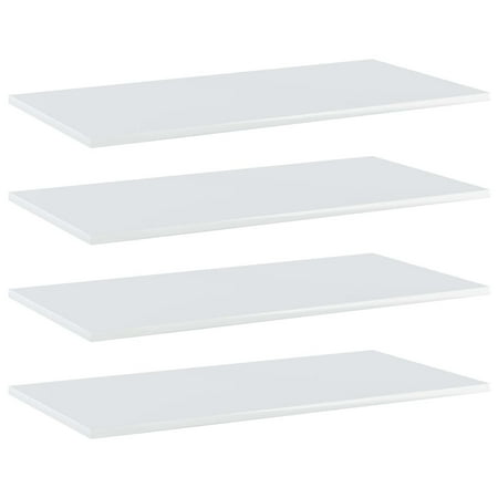 WONISOLI Bookshelf Boards 4 pcs High Gloss White 31.5 x15.7 x0.6 Chipboard