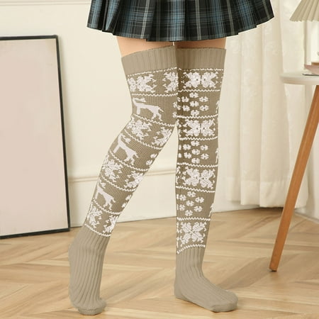 5 pairs Women Casual Christmas Deer Colorblock Knit Over Knee Socks Stockings womens socks Color random
5 pairs Women Casual Christmas Deer Colorblock Knit Over Knee Socks Stockings womens socks Color random