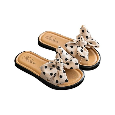 Little Girls Summer Fashion Beach Slippers Dots Bow Open Toe Outdoor Nonslip Slippers For Kids
Little Girls Summer Fashion Beach Slippers Dots Bow Open Toe Outdoor Nonslip Slippers For Kids