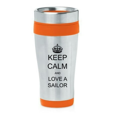 Orange 16oz Insulated Stainless Steel Travel Mug Z365 Keep Calm and Love A Sailor MIP
Orange 16oz Insulated Stainless Steel Travel Mug Z365 Keep Calm and Love A Sailor MIP
