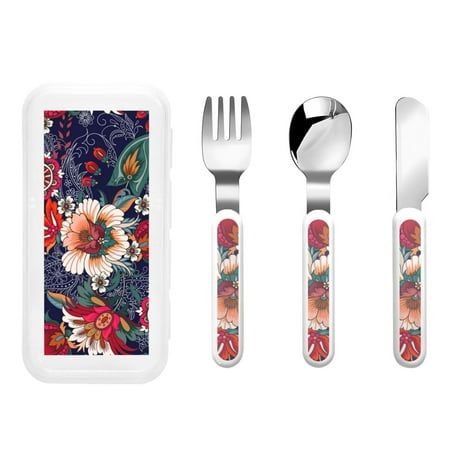 Zeuib Paisley2 Print 3 Pieces Children Fork Spoon Knife Set with Travel Case for Lunch Box Stainless Steel Kids Silverware Flatware Set Kids Utensil Set for School (Fork Spoon Knife)
Zeuib Paisley2 Print 3 Pieces Children Fork Spoon Knife Set with Travel Case for Lunch Box Stainless Steel Kids Silverware Flatware Set Kids Utensil Set for School (Fork Spoon Knife)