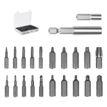 22 Piece Damaged Screw Extractor Kit Easy Removal Stripped Screw Extractor Kit Made Of S.S. 4341 Hardness 62-63Hrc
22 Piece Damaged Screw Extractor Kit Easy Removal Stripped Screw Extractor Kit Made Of S.S. 4341 Hardness 62-63Hrc