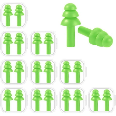 10 Pairs Noise Cancelling Ear Plugs Premium Soft Silicone Reusable Waterproof Hypoallergenic Earplugs For Swimming Airplanes Concerts Shooting Travelling Sleeping & Snoring (Green)
10 Pairs Noise Cancelling Ear Plugs Premium Soft Silicone Reusable Waterproof Hypoallergenic Earplugs For Swimming Airplanes Concerts Shooting Travelling Sleeping & Snoring (Green)