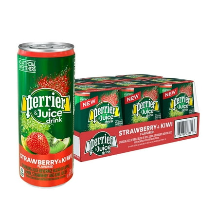 Perrier & Juice, Strawberry and Kiwi Flavor, 8.45 Fl Oz Cans (24 Count)