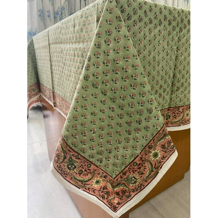 Sweet Pink Swamp Green Indian Hand Block Floral Printed Pure Cotton Cloth Tablecloth Wedding Party Home Events Farmhouse Outdoor Picnic
Sweet Pink Swamp Green Indian Hand Block Floral Printed Pure Cotton Cloth Tablecloth Wedding Party Home Events Farmhouse Outdoor Picnic