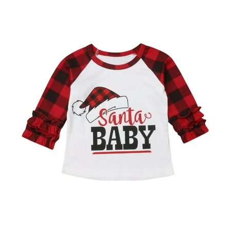 Bilo Cute Baby Girls Christmas Long Sleeve Cotton Santa Baby Ruffle Tops T-shirt Letter Clothes (6-12 Months)
Bilo Cute Baby Girls Christmas Long Sleeve Cotton Santa Baby Ruffle Tops T-shirt Letter Clothes (6-12 Months)