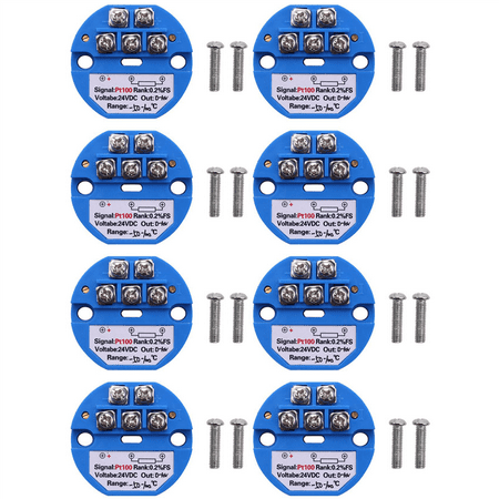 8X RTD PT100 Temperature Transmitter DC24V Minus 50 - 100 Degree Output 0-10V