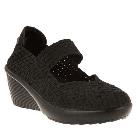 Bernie Mev Basket Weave Wedge Mary Janes - Fresh Lulia Black EU 37