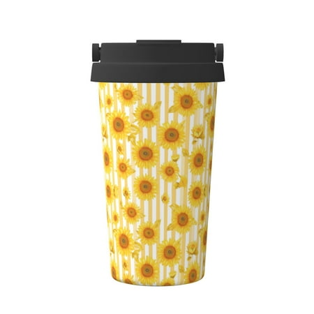 KLL Yellow White Striped Sunflower Pattern Stainless Steel Vacuum Insulated Tumbler - Carry Insulated Coffee Mug - Reusable Insulated Cold Brew Iced Coffee Cup Thermos
KLL Yellow White Striped Sunflower Pattern Stainless Steel Vacuum Insulated Tumbler - Carry Insulated Coffee Mug - Reusable Insulated Cold Brew Iced Coffee Cup Thermos
