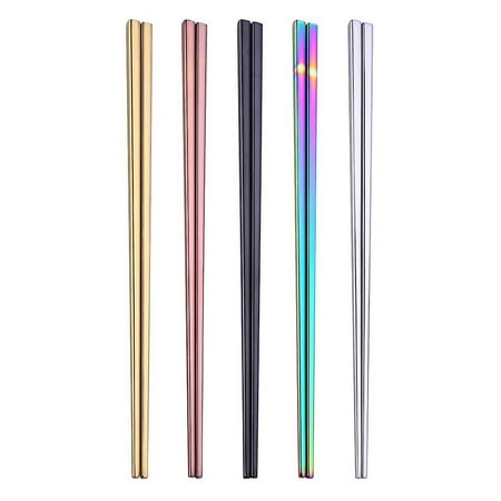 Stainless Steel Chopsticks Series Reusable Multicolor Lightweight 304 Stainless Steel Chopsticks Metal Chopsticks 5 Pairs Gift Set
Stainless Steel Chopsticks Series Reusable Multicolor Lightweight 304 Stainless Steel Chopsticks Metal Chopsticks 5 Pairs Gift Set